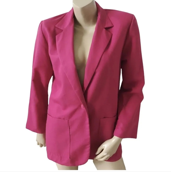 T.R. Bentley Petite Jackets & Blazers - Vintage T.R. Bentley Petite 11/12 Pink Blazer NEW